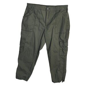 Social Standard Cargo Jogger Pants Olive Green XL Extra Large Cotton Stretch